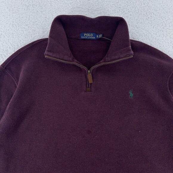Polo Ralph Lauren Sweater Mens XL Quarter Zip Pullover Green Pony Casual - Picture 1 of 9